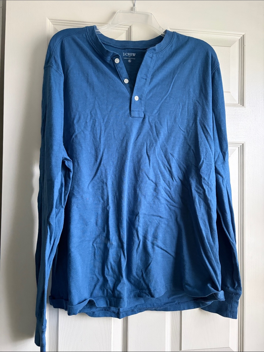 J. Crew Men’s Blue Long-Sleeve Henley